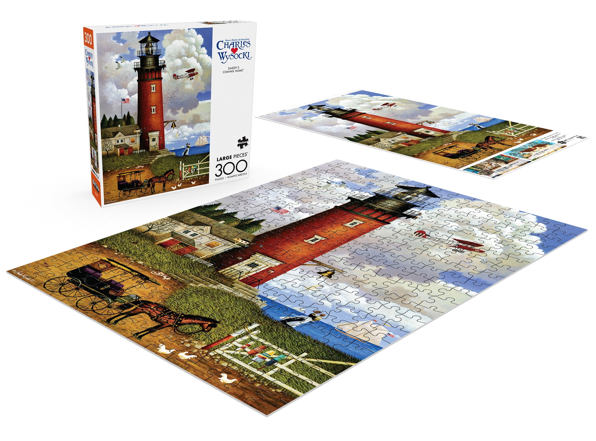 Buffalo Games 300-Piece Charles Wysocki Daddy's Coming Home Adult Interlocking Jigsaw Puzzle