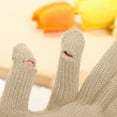 thumbnail image 4 of Sinpiling Womens Chunky Knitted Winter Gloves Thick Thermal Warm Touchscreen Solid Stretchy Glove, 4 of 6