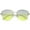 Silver / Blue-Yellow, variant on sunglassLA Female Modern Metal Nose Bridge Gradient Lens Semi-Rimless Sunglasses 60mm (Silver / Blue-Yellow) - 60mm