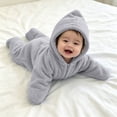 thumbnail image 3 of Otqutp Baby Star Suit Newborn Fleece Starfish Bunting Romper Infant Halloween Footie Jumpsuit Winter Warm Clothes 3-12 Months, 3 of 4