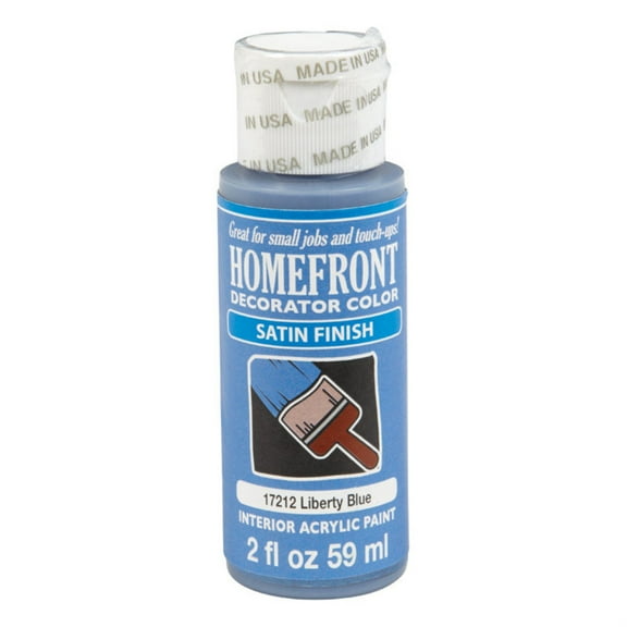 Homefront 17212N 2 oz Decoratior Interior Satin Acrylic Paint in Liberty Blue - pack of 3