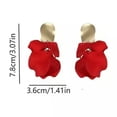 thumbnail image 2 of K-KED Fashion Women Red Rose Flower Petal Dangle Earrings Trendy Korean Delicate Jewelry Gift-default, 2 of 4