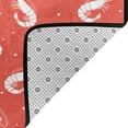 thumbnail image 4 of Area Rugs For Living Room Decor - White Shrimp Print Red Anti Slip Throw Washable Rugs 3x5 For Bedroom, Soft Indoor Carpet For Bedroom Living Room 60x39In, 4 of 5