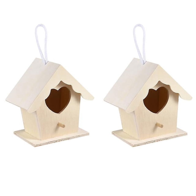 2 piezas Casa de pájaros de madera