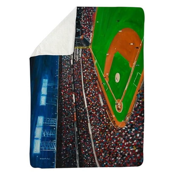 60 x 80 in. Baseball Game-Sherpa Fleece Blanket