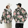 thumbnail image 4 of Vsdgher Sweat à Capuche Imprimé Fleurs Roses pour Adultes, Protection Solaire à Manches Longues pour Hommes et Femmes, Pêche, Course, Natation - 3TG, 4 of 7
