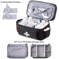 thumbnail image 6 of JUNCRAFT Medicine Bag Organizer, First Aid Kit Bags Empty, Pill Bottle Organizer Bag for Home, Large Medication Storage, Travel Carrying Case Medical Bag Empty, Emergency Kit Balck, 6 of 6