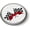 Metal Bezel, variant on BestLicensePlateFrames Racing Flags 3D Domed Car Emblem Badge Sticker, Flexible Round Design