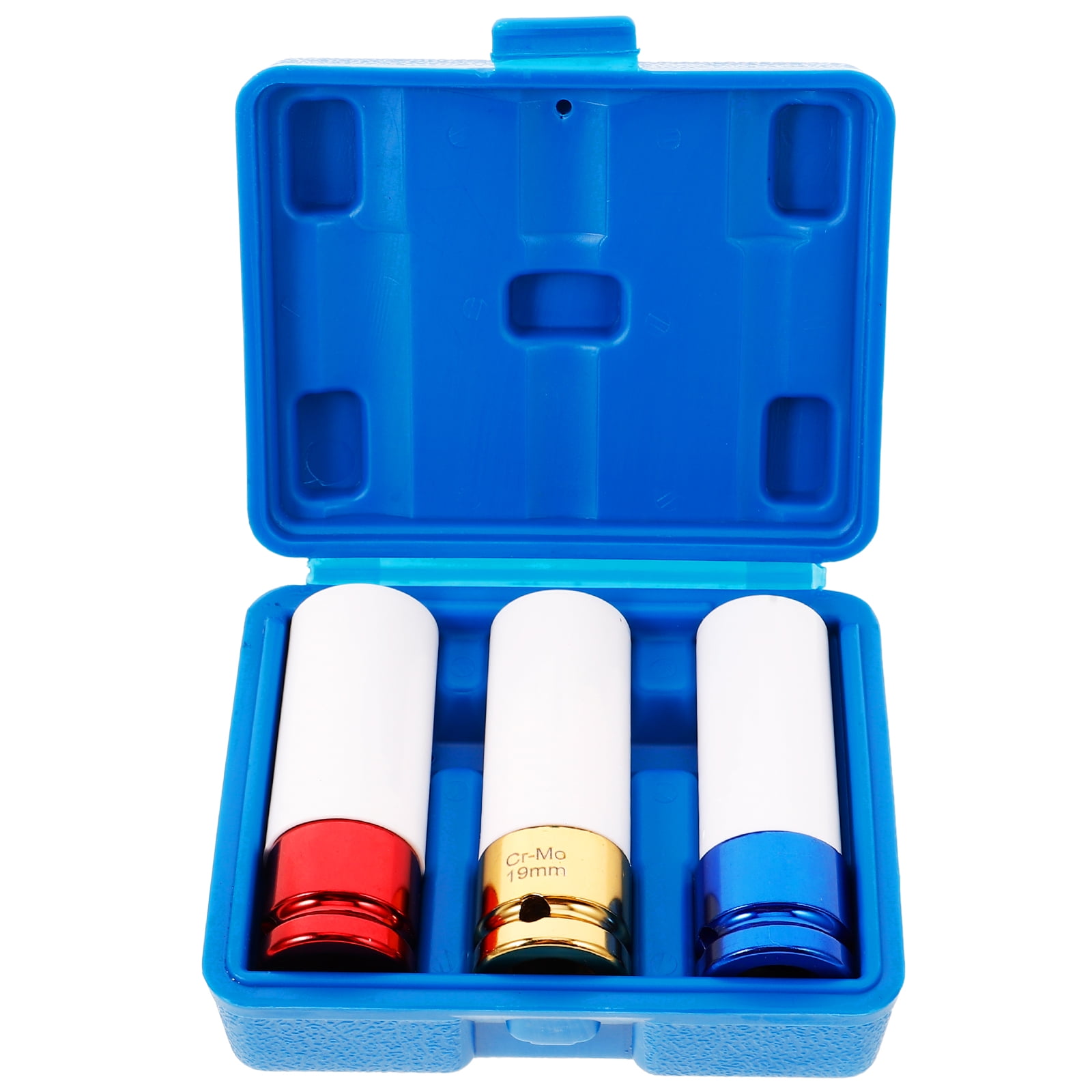 Nishuna 3pcs Wheel Protective Impact Socket Socket Protective Sleeve Wheel Socket Set Lug Nut Impact Socket Set Lug Nut Socket Tire Socket Set