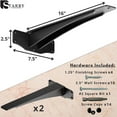 thumbnail image 2 of Starby Titan Heavy-Duty Support Brackets for Granite Countertops - Solid, Welded, Low Profile, Slim Design with 500 Lb Capacity - Ideal for Floating Shelves - 2 Pack C95, 2 of 3