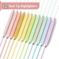 thumbnail image 2 of facai-- Surligneurs Esthétiques à Double Pointe, Lot de 12, Biseau & Pointes Fines, Couleurs Pastel, Mignons Surligneurs Couleurs Assorties, Mignons Surligneurs pour l'École, Ensemble Surligneur, Surligneurs Pastel, 2 of 4