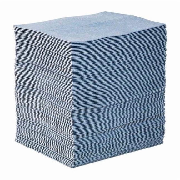 Pig Absorbent Pad,Universal,Light Blue,PK100 BLU100