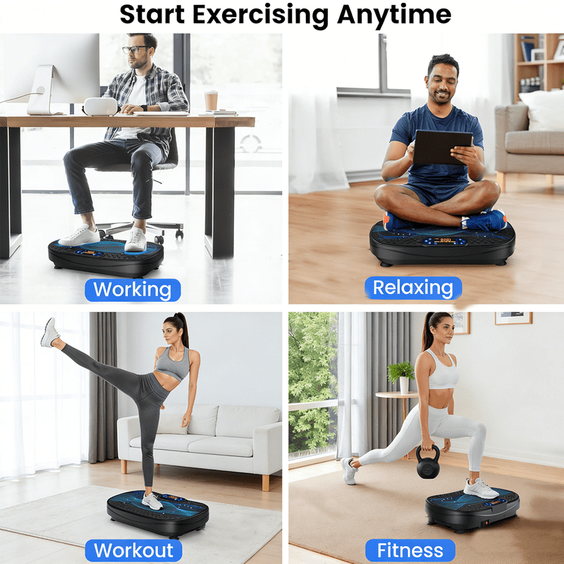 ENZVOIA Full Body Vibration Plate Exercise Machine, 120 Speeds, 5 Preset Modes, 300 Lb Capacity, for Weight Loss