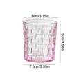 thumbnail image 3 of Clear Plastic Cups for Bathroom & Kitchen - Wide Mouth Thickened Toothbrush Holder, Rattan-Woven Bar Glass for Drinks, Snacks, Condiments, 3 of 6