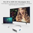 thumbnail image 1 of 3 en 1 Mini DP DisplayPort a HDMI compatible DVI VGA Display Port Cable Adaptador Cable, 1 of 9