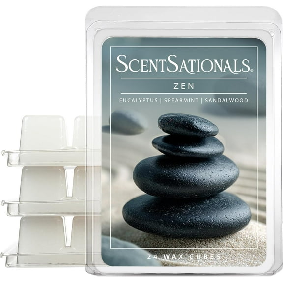 Wax Melts, Wax Cubes Strong Scent -Zen - Long Lasting Scented Melts for Warmer, 10oz (24-Cubes)