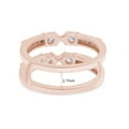 thumbnail image 5 of 1.00 CT Round Cut White Cubic Zirconia Enhancer Guard Ring For Women In 14K Rose Gold Over Sterling Silver (Color: White, Clarity: VVS1-VVS2, 1.00 Cttw) -8.5, 5 of 7