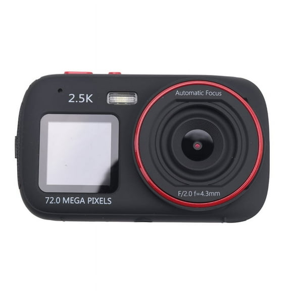 Digital Camera 16x Zoom Dual Screen 72MP HD Camera with MP3 Player Function Auto Focus Camera for Kids Black