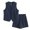 Navy Blue, variant on XBASW Women's Summer Waistcoat Shorts 2 Piece Outfits Sleeveless V-Neck Button down Vest High Waisted Shorts Business Work Sets for Womens XS-XL