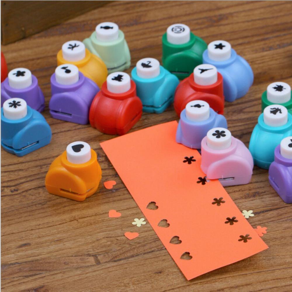 15 Mini Perforatrices Papier Pour Enfants - Formes Cœur, Papillon, étoile, Feuille… Pour Scrapbooking, Bricolage