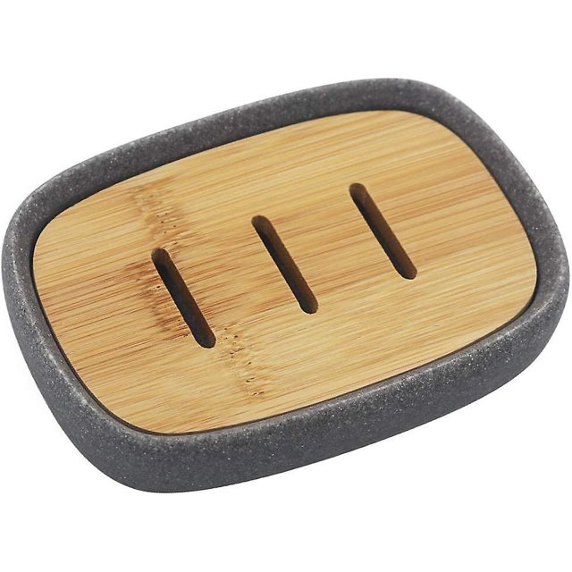 gris Fonc-ulable Porte-savon En Rsine, Porte-savon Auto-drainant, Bote Savon Pour Salle De Bain, Cuisine, Aspect Grs
