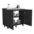thumbnail image 6 of Miekor Furniture Napoles 2 Utility Sink with Cabinet, Stainless Steel Countertop, Interior Shelf 0309, 6 of 7
