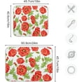 thumbnail image 3 of Dish Drying Mat Poppy Flowers Kitchen Dish Pads Super Absorbent Microfiber Dish Drying Rack Pads Safe Heat-resistant Kitchen Counter Mat,16x18 Inch, 3 of 7