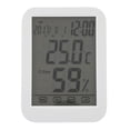 thumbnail image 2 of Termómetro digital, reloj de pantalla grande táctil, medidor de humedad de pantalla grande, termómetro para el hogar, multifuncional, 2 of 10