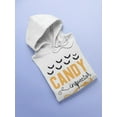 thumbnail image 3 of Candy Inspector. Bats And Broom Hoodie Women -Image by Shutterstock, Female Medium, 3 of 4