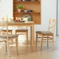 thumbnail image 4 of Livinia Cabin 45.3" Wooden Dining Table/Small Rectangular Modern Farmhouse Solid Wood Kitchen Table Desk (Natural), 4 of 6