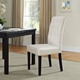 thumbnail image 4 of Modern Contemporary Dining Fabric Side Chair, Beige Fabric, 4 of 4