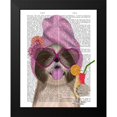 thumbnail image 2 of Fab Funky 12x14 Black Modern Framed Museum Art Print Titled - Shih Tzu with Cocktail, 2 of 5