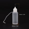 thumbnail image 3 of Botella aplicadora de plástico con punta de aguja Uxcell de 20 ml con tapa blanca, 10 unidades, 3 of 6