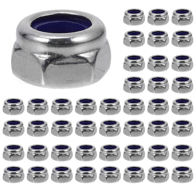100 Pcs Ensemble Écrous Hexagonaux Attaches Écrous en Acier Inoxydable 304 Écrous de Remplacement (m 5)