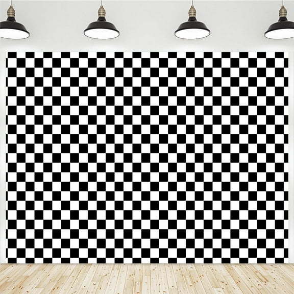 7x5ft Racing Finish Line Checkered Flag Birthday Backdrop for Boys