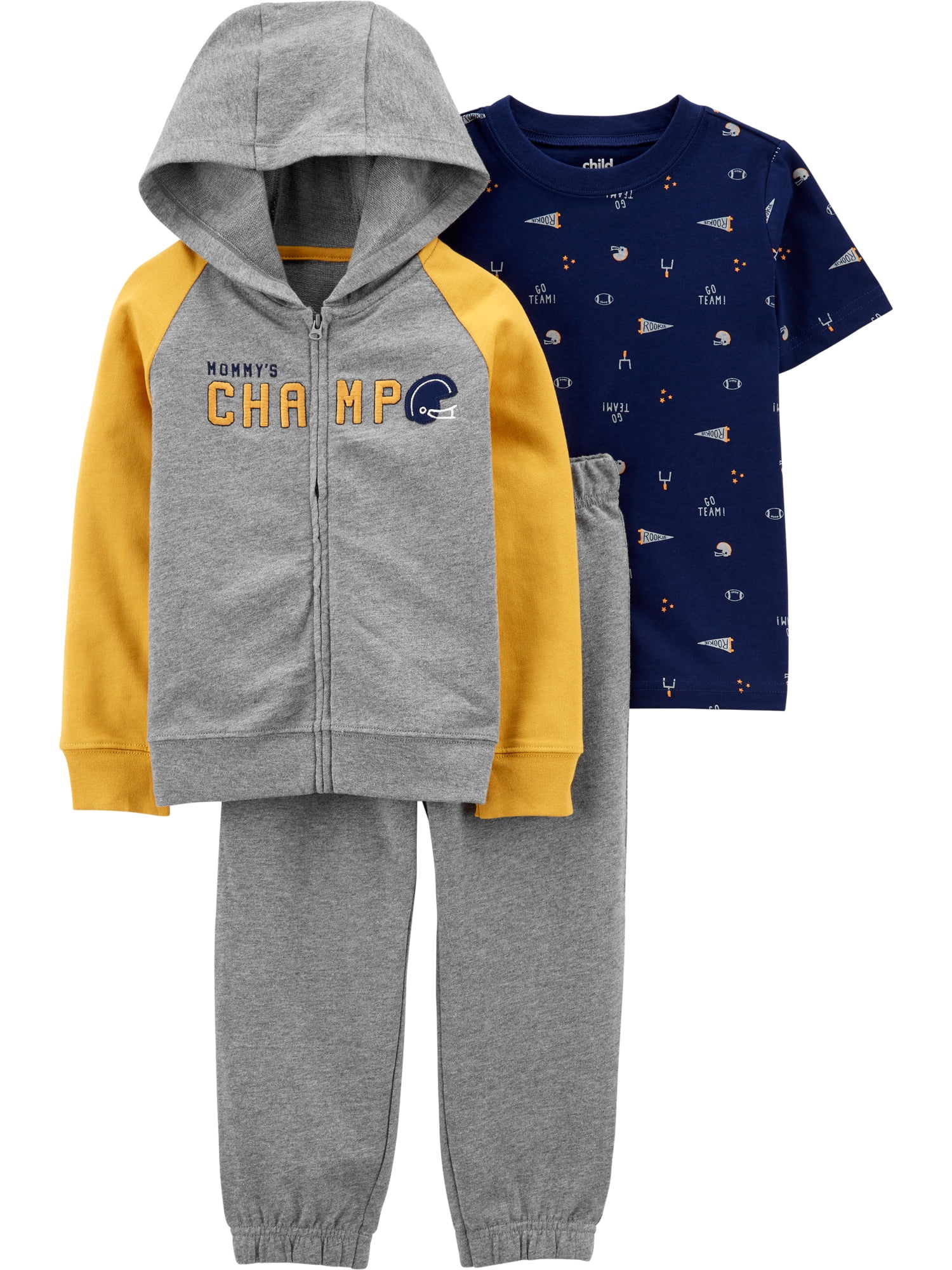 Blue Choose size Carters Toddler Boys Cozy Fleece Pullover & Pants set Gray 