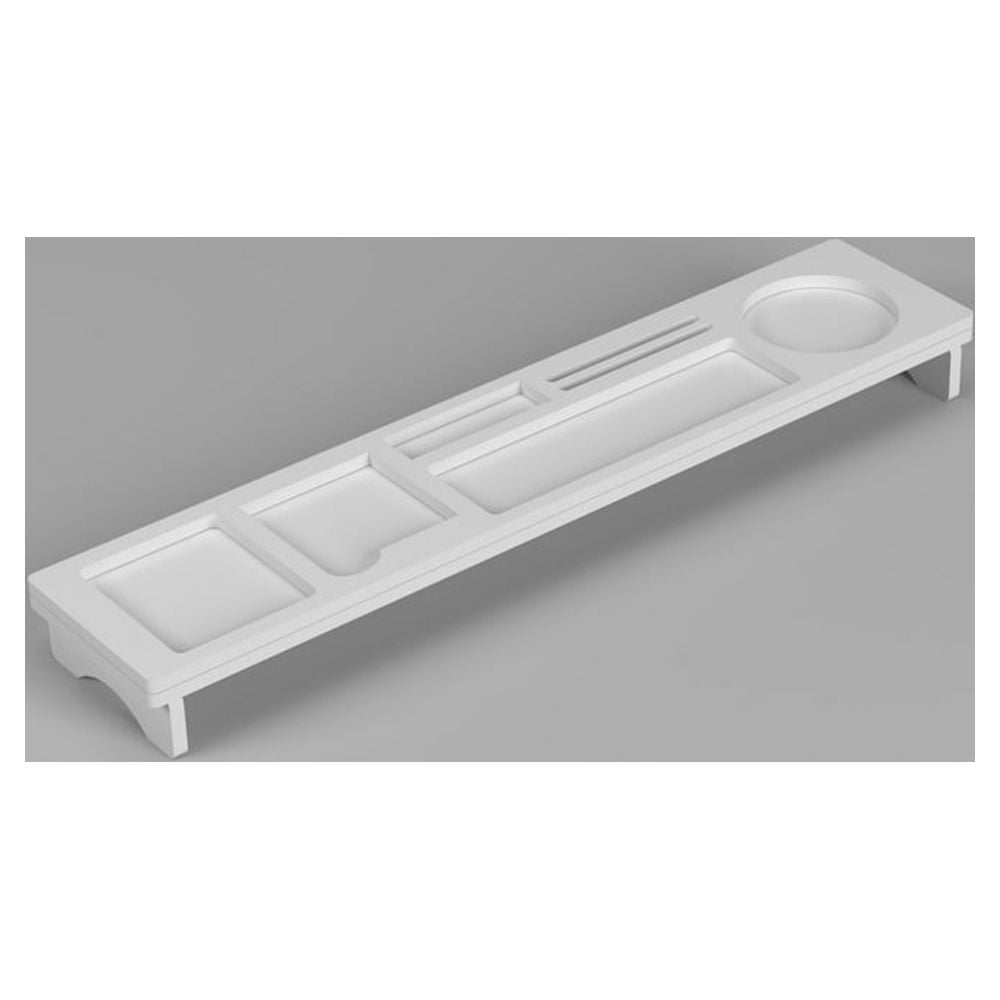 Kepooman Wooden Small Table Top Shelf for Home and Office, White Kepooman Wooden Small Table Top Shelf for Home and Office, White