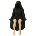 thumbnail image 3 of Estatua misteriosa de túnica negra de horror gótico | Escultura de figura de mesa espeluznante | Decoración hecha a mano para el hogar y el jardín | Exhibición única de estante y repisa de la, 3 of 6