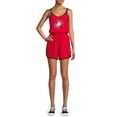 thumbnail image 2 of No Boundaries Juniors' Double Strap Romper, 2 of 5