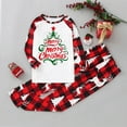 thumbnail image 3 of Family Christmas Matching Pajamas Set Merry Xmas Jammies Suits Parent-Child Clothing Long Sleeve Crewneck Blouses and Plaid Pjs Long Pants Home Sleepwear, 3 of 6