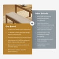 thumbnail image 4 of Mopio Logan Upholstered Beige 55" Dining Bench, Modern Farmhouse Solid Wood with light wire brush for Dining Room and Kitchen, 4 of 10