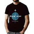 thumbnail image 1 of Camiseta negra con el logotipo de Pan Am de NWT Pan American World Airways, tallas S a 5XL, camiseta deportiva de ocio, 1 of 6