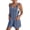 Navy Blue, variant on Sleeveless Adjustable Strap Knot Front Romper Short, Overall Jumpsuit (Women's)