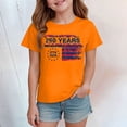 thumbnail image 2 of mgoYE America 250th Anniversary Shirt Girls Girls Boys American Flag Shirts USA Flag Stars Stripes Graphic Blouse Patriotic Shirt 4th of July T Shirt Summer Tops Tee(Orange,13-14Years), 2 of 5