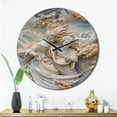 thumbnail image 2 of Designart "Astrology Nebula Marble in Cream I" Abstract Shapes Oversized Wall Clock, 2 of 5