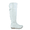 White, variant on Women's Back Lace Side Zipper Knee High Casual Flat Heel Boots Shoes ( White, 7)