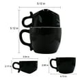 thumbnail image 4 of Black Cat Ceramic Mug Set 11oz & 6oz - Stackable Coffee Cup with Tea Bowl, Lead-Free Microwave Dishwasher Safe Funny Decor Gift for Cat Lovers, 4 of 7