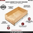 thumbnail image 4 of Rev-A-Shelf 11.71" Pullout Kitchen Cabinet Drawer w/ Soft-close, 4WDB-1219SC-1, 4 of 11