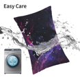 thumbnail image 6 of Goofa Galactic Wolf Stare Print Plush Throw Pillow Case, Soft Velvet with Hidden Zipper, Decorative Cushion Cover for Sofa, Bed, Car, and Home Décor-16"x24", 6 of 6