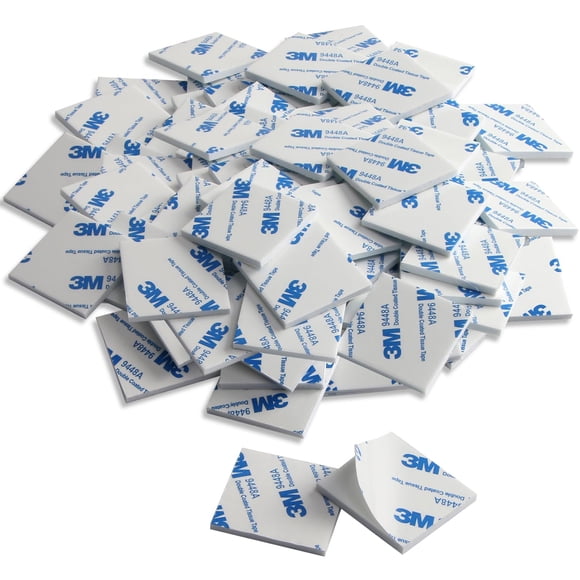 UPINS Paquete de 120 cintas adhesivas cuadradas de espuma de doble cara, cinta adhesiva de montaje de almohadilla fuerte (blanca)